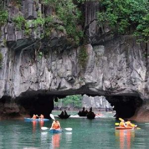 Kayaking in Luon Cave - Vietnam Vacation Travel