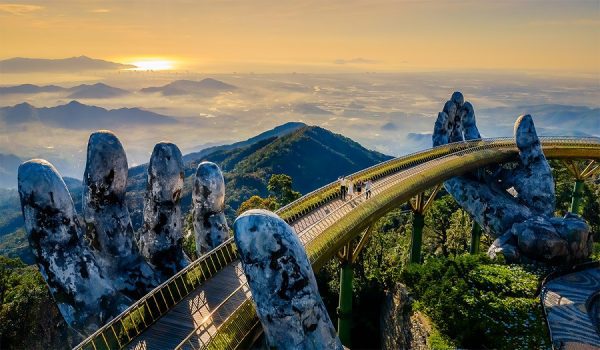 Sunset On Golden Bridge Ba Na Hills Private Tour - Vietnam Vacation Travel