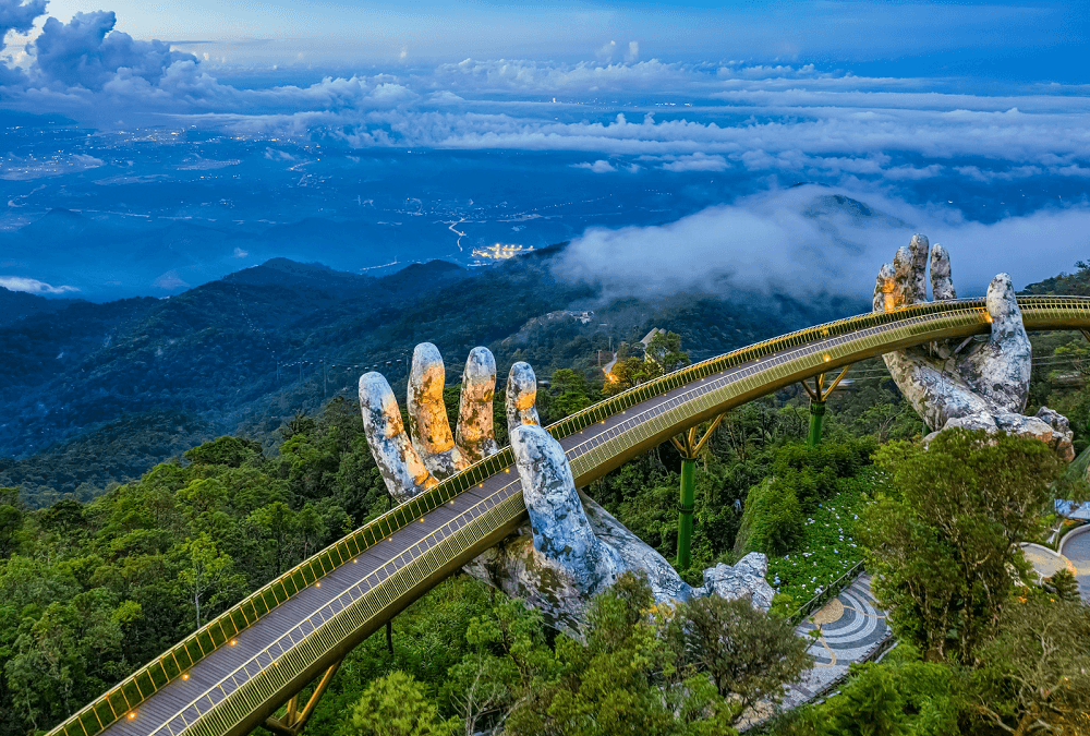 Golden Hands Bridge-Vietnam Vacation Travel