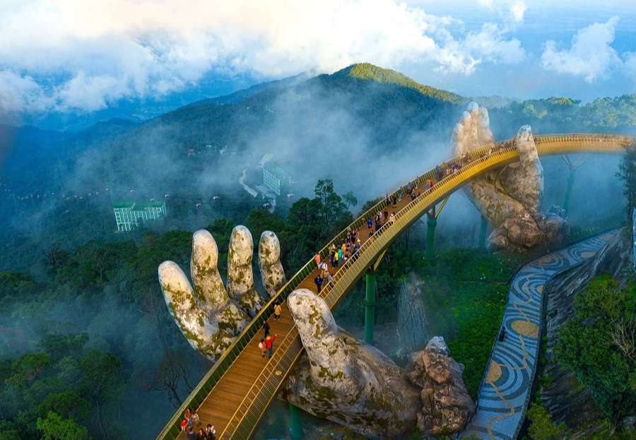 Golden Hands Bridge Danang-Vietnam Vacation Travel
