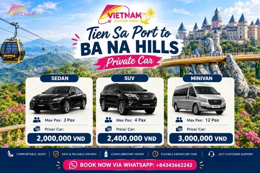 Tien Sa Port to Ba Na Hills private car - Vietnam Vacation Travel