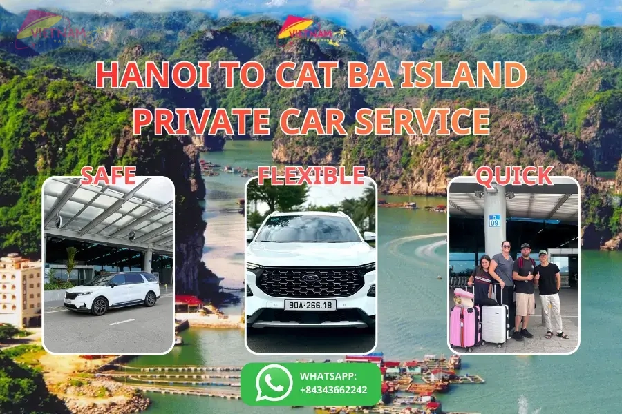 Hanoi to Cat Ba Island Private Car- Vietnam Vacation Travel