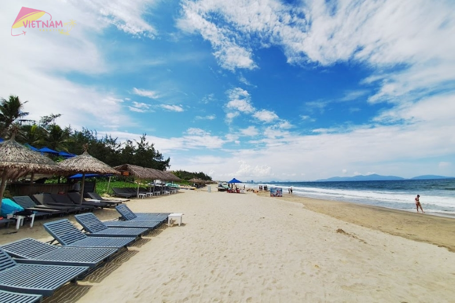 Swimming And Sunbathing On The An Bang Beach - Vietnam Vacation Travel